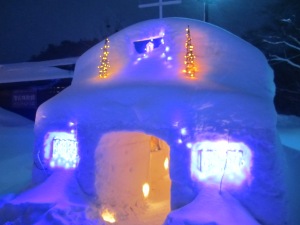 A snow chapel